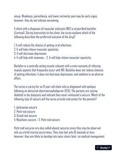 NURS480 Comprehensive Practice Exam With Answers (189 Solved Questions) - Page 9 preview image