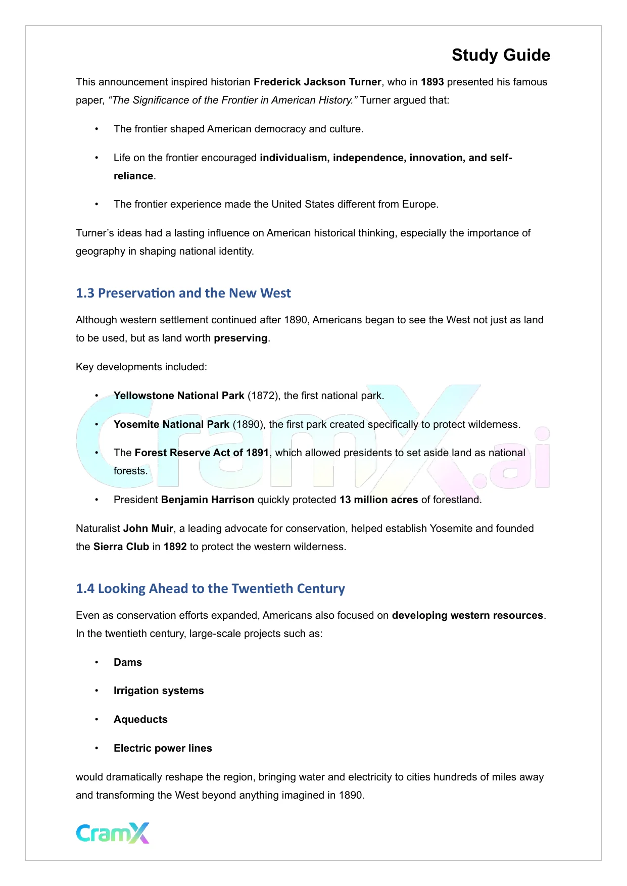 U.S. History II - Settling the West - Page 2 preview image