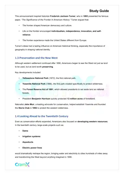 U.S. History II - Settling the West - Page 2 preview image