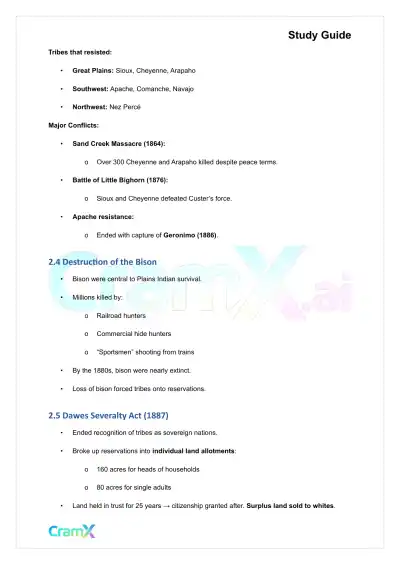 U.S. History II - Settling the West - Page 4 preview image