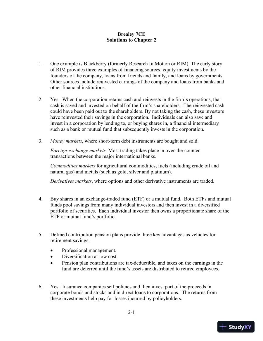 Solution Manual For Fundamentals Of Corporate Finance, Seventh Canadian Edition, page 13