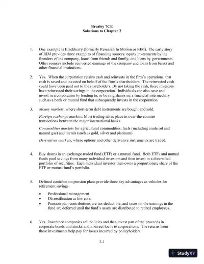 Solution Manual For Fundamentals Of Corporate Finance, Seventh Canadian Edition - Page 13 preview image