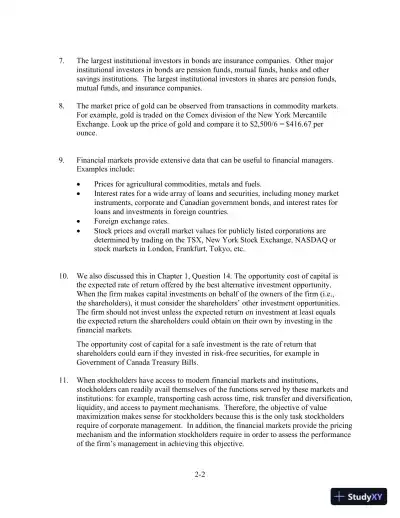 Solution Manual For Fundamentals Of Corporate Finance, Seventh Canadian Edition - Page 14 preview image