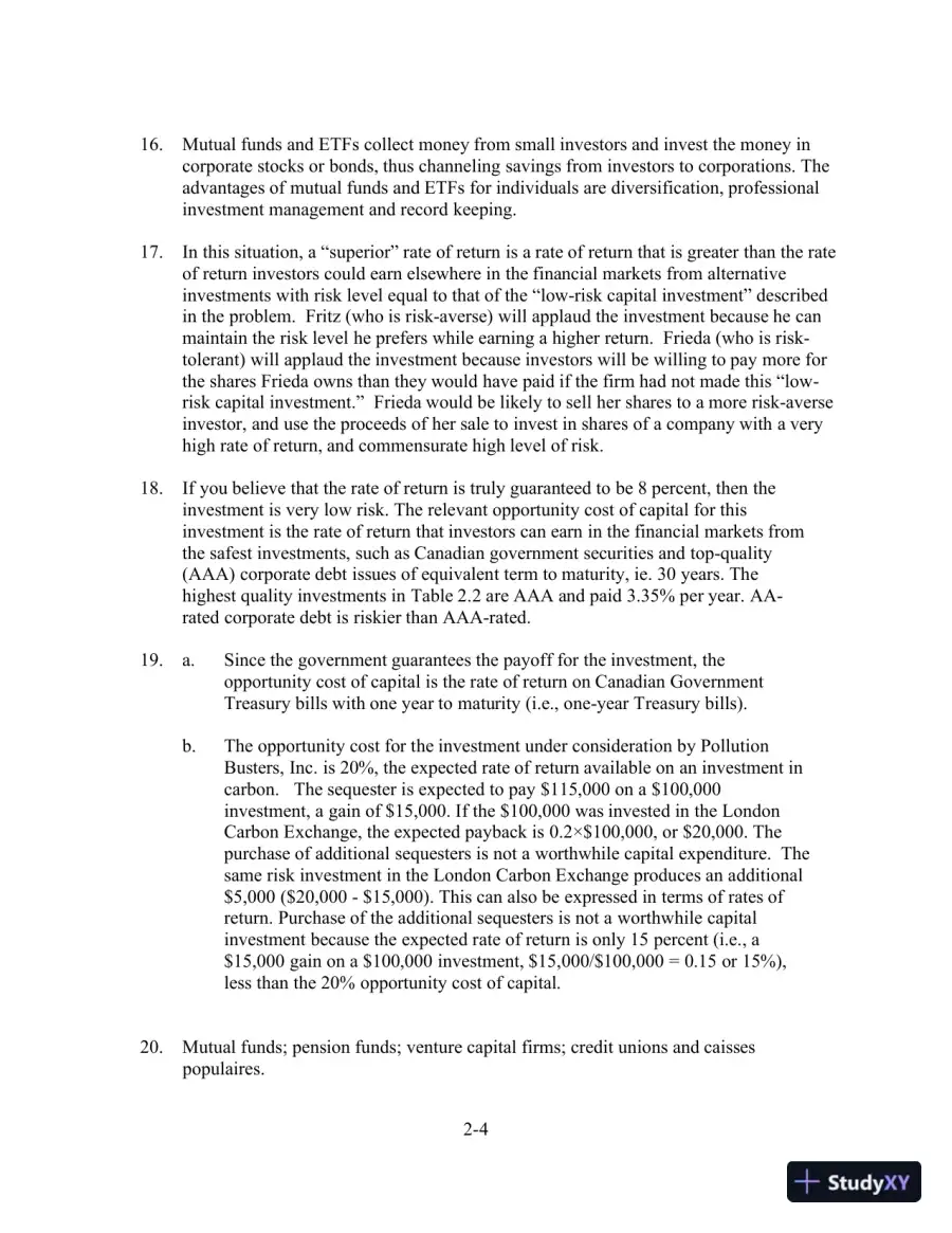 Solution Manual For Fundamentals Of Corporate Finance, Seventh Canadian Edition, page 16