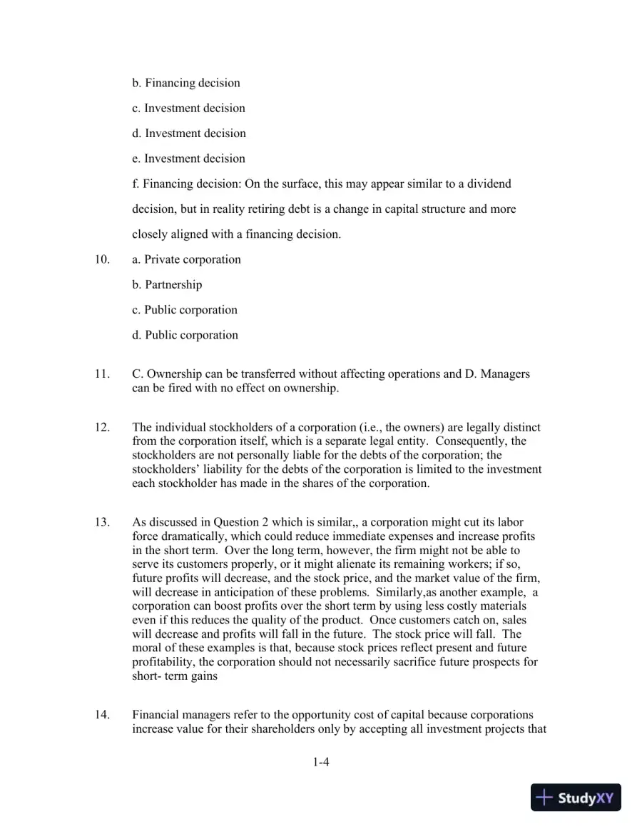 Solution Manual For Fundamentals Of Corporate Finance, Seventh Canadian Edition, page 5