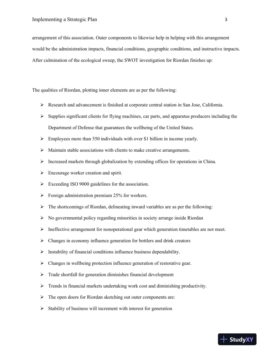 Implementing a Strategic Plan, page 4