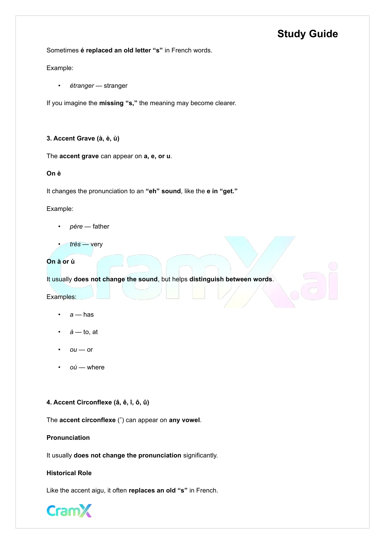 French I - Pronunciation - Page 2 preview image