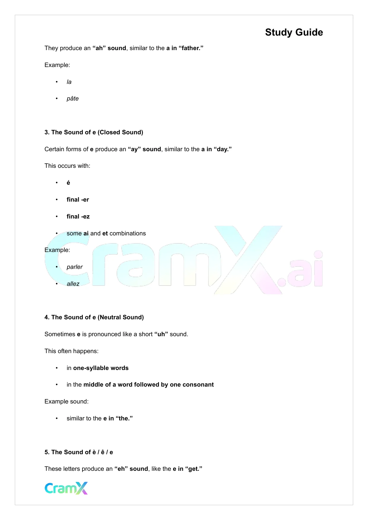 French I - Pronunciation - Page 6 preview image