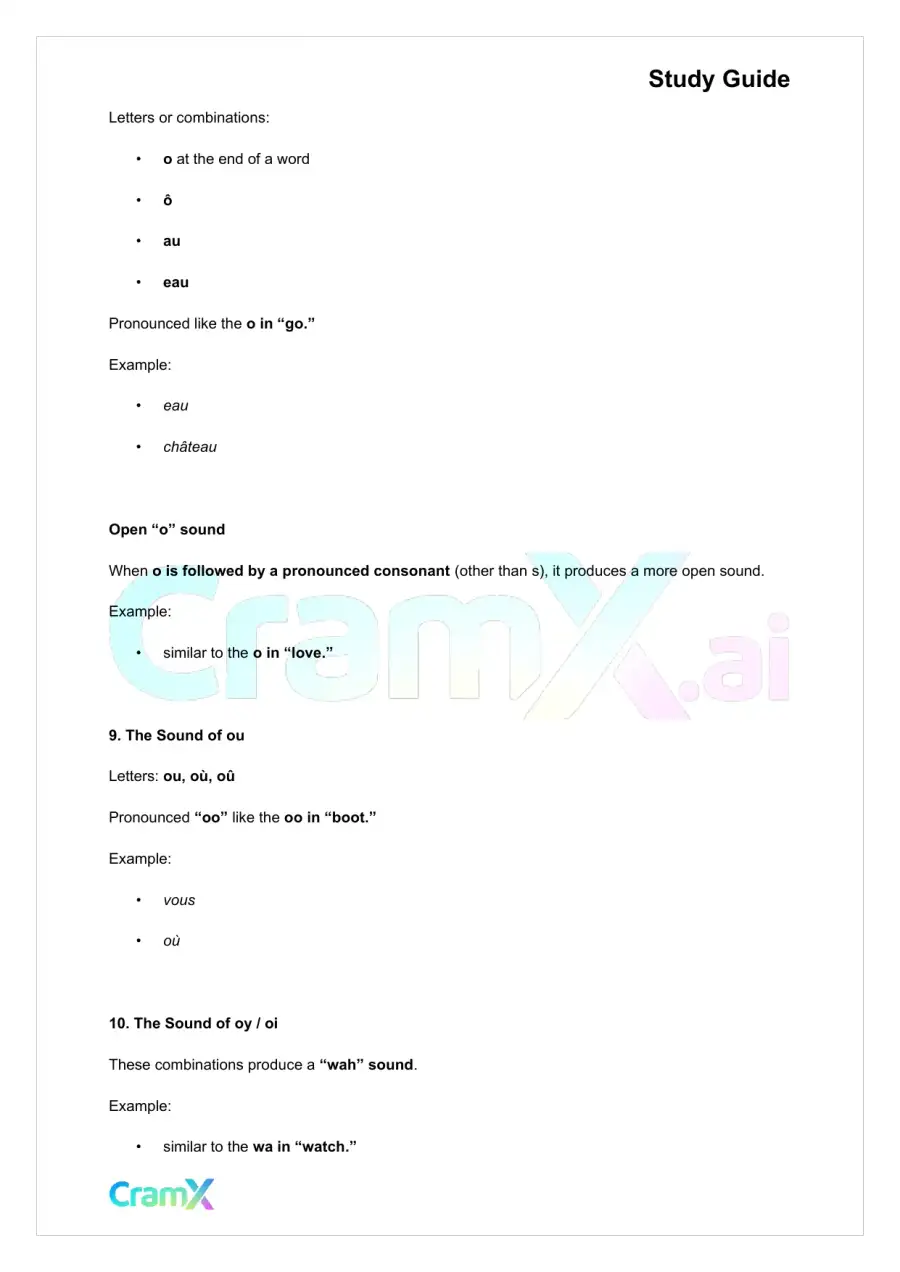 French I - Pronunciation, page 8