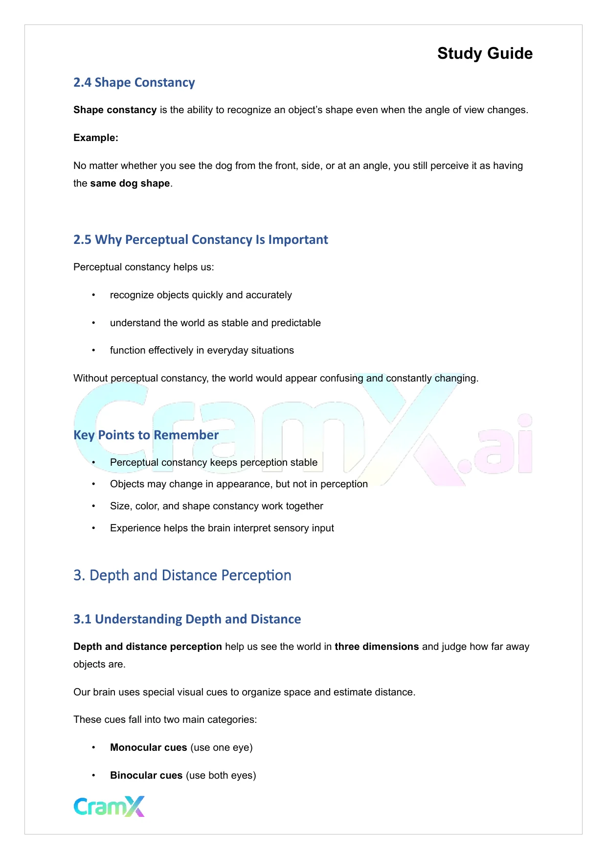 Psychology - Psychology Perception - Page 4 preview image