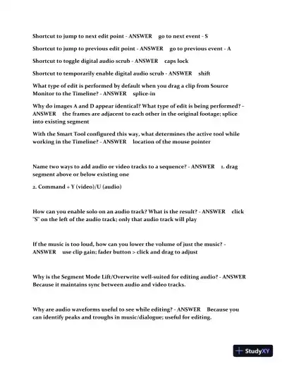 2023 AVID Media Composer 101 Certification Practice Exam with Answers (233 Solved Questions) - Page 6 preview image