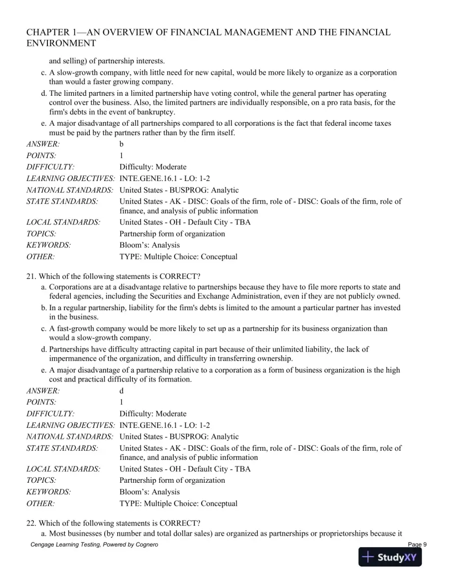 Test Bank For Intermediate Financial Management, 12th Edition, page 10