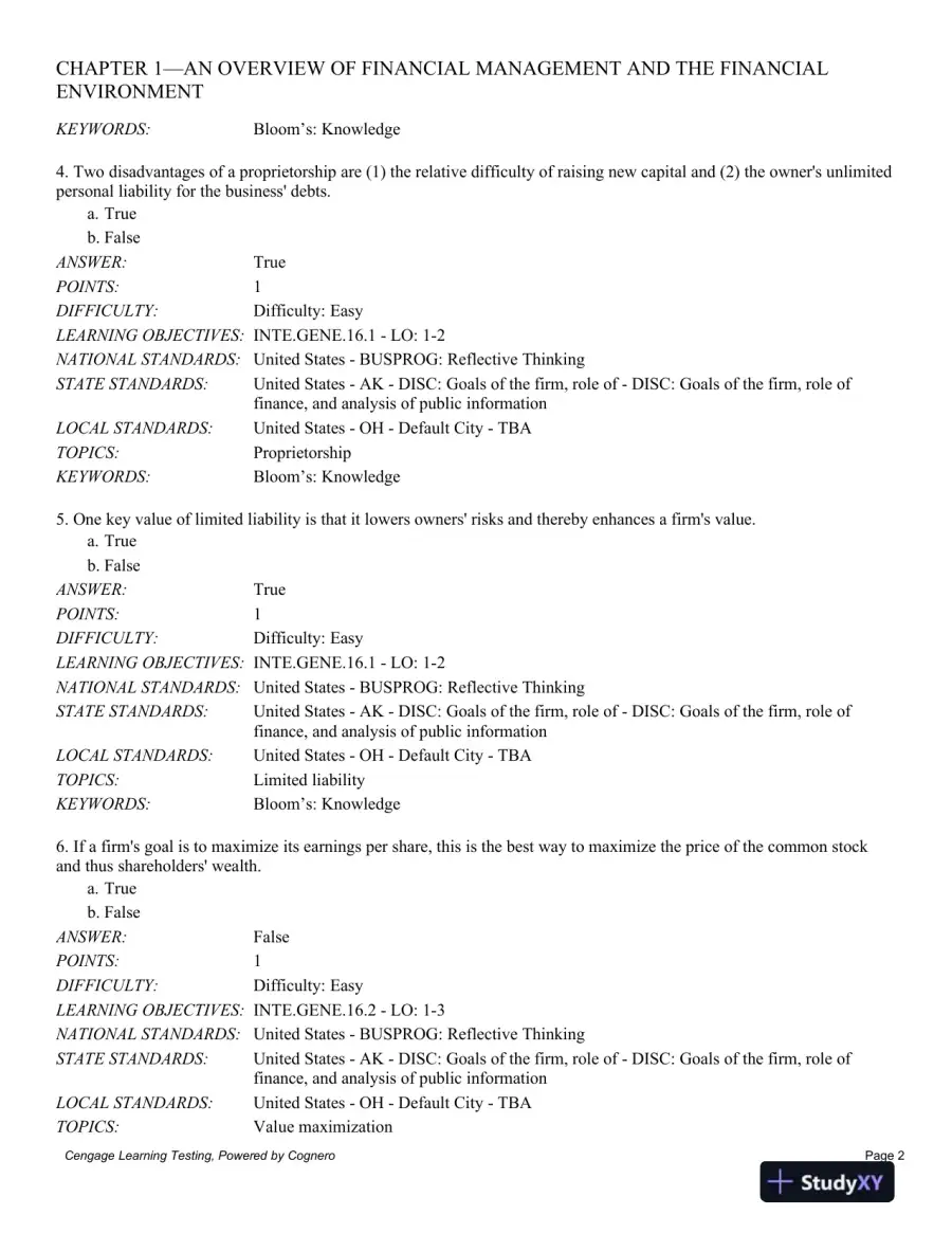 Test Bank For Intermediate Financial Management, 12th Edition, page 3