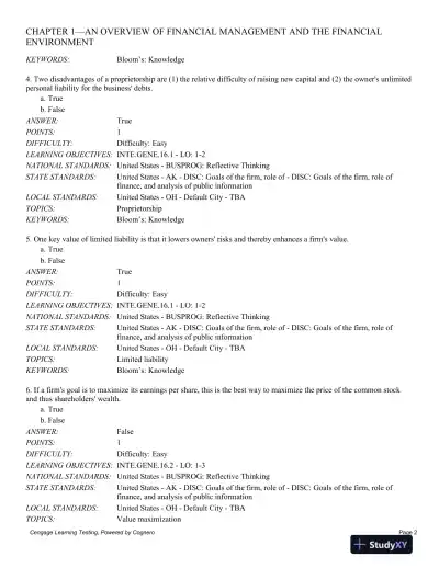 Test Bank For Intermediate Financial Management, 12th Edition - Page 3 preview image
