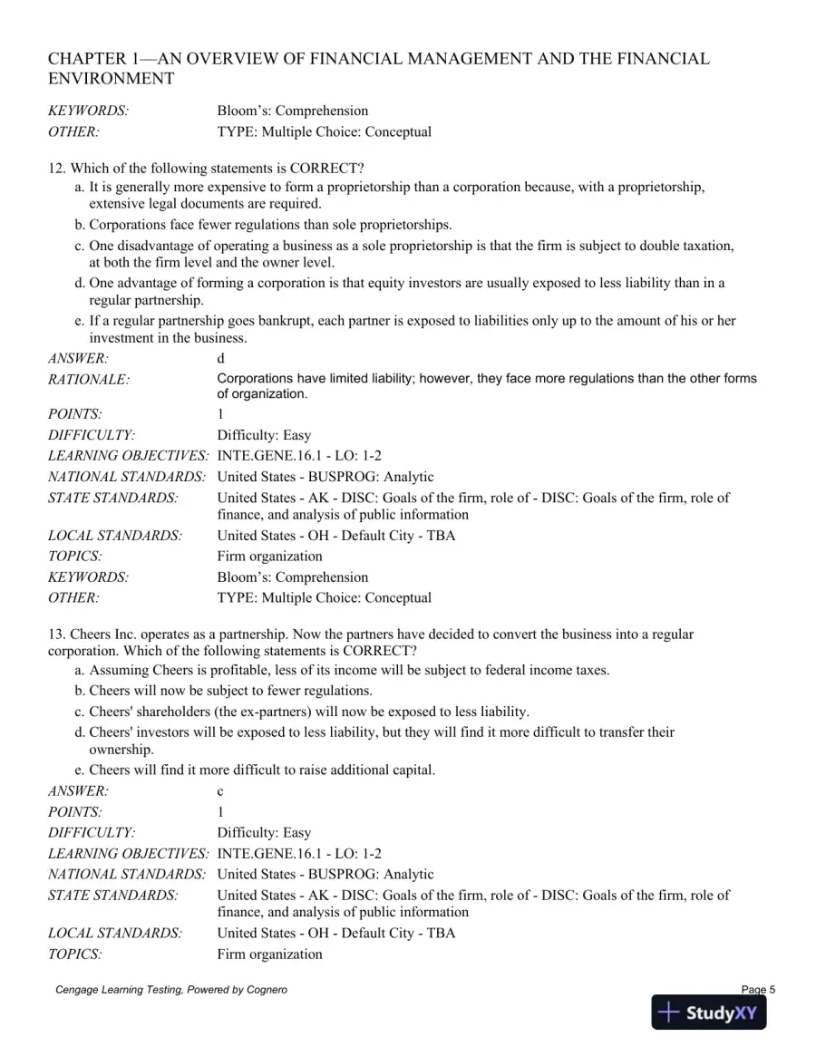 Test Bank For Intermediate Financial Management, 12th Edition, page 6