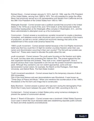 UGA History Exemption Test With Answers (394 Solved Questions) - Page 11 preview image