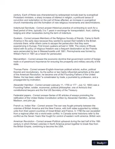 UGA History Exemption Test With Answers (394 Solved Questions) - Page 3 preview image