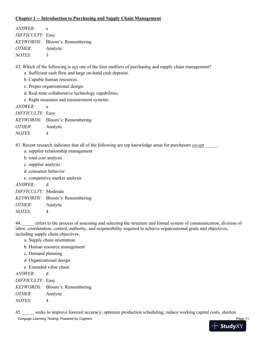 Test Bank For Purchasing And Supply Chain Management, 6th Edition, page 12