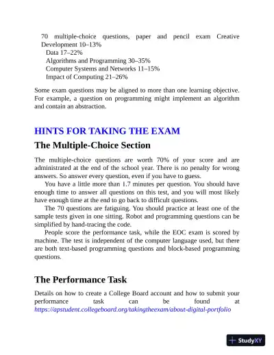 AP Computer Science Principles with 3 Practice Tests (2021) - Page 12 preview image