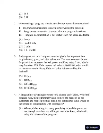 AP Computer Science Principles with 3 Practice Tests (2021) - Page 16 preview image