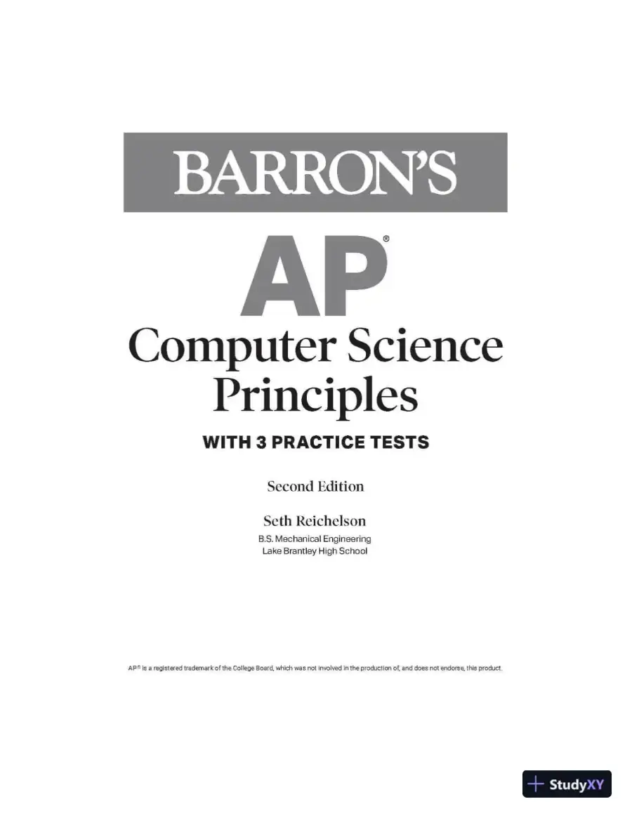 AP Computer Science Principles with 3 Practice Tests (2021), page 3