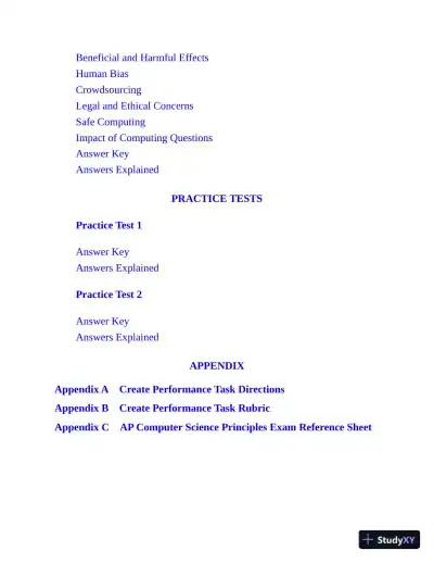 AP Computer Science Principles with 3 Practice Tests (2021) - Page 8 preview image
