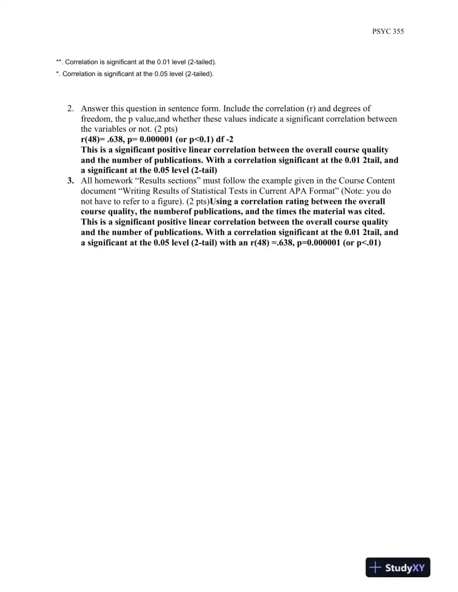 PSYC 355 SPSS Homework 5 Instructions Correlation, page 3