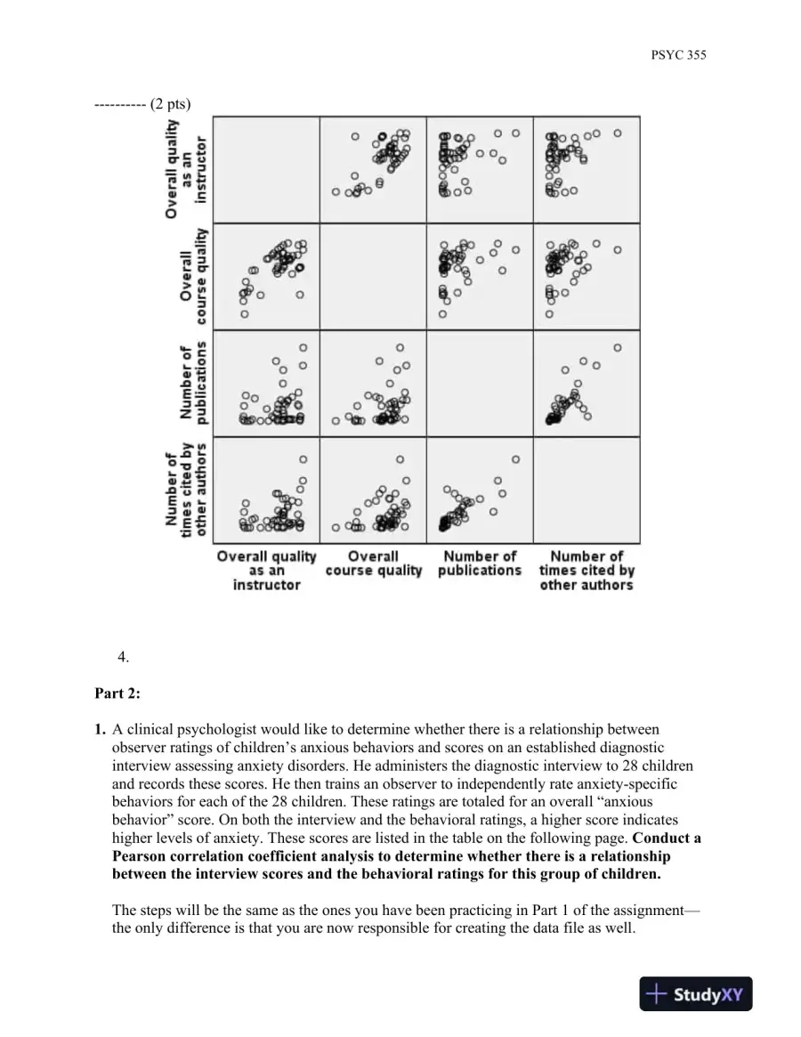 PSYC 355 SPSS Homework 5 Instructions Correlation, page 4