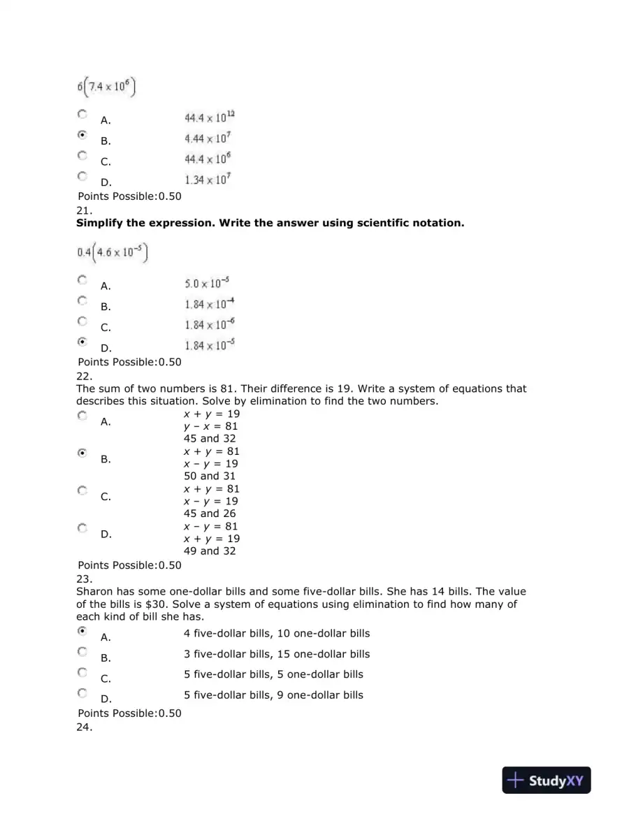 Algebr Systems of Equations, Inequalities, and Expressions, page 10