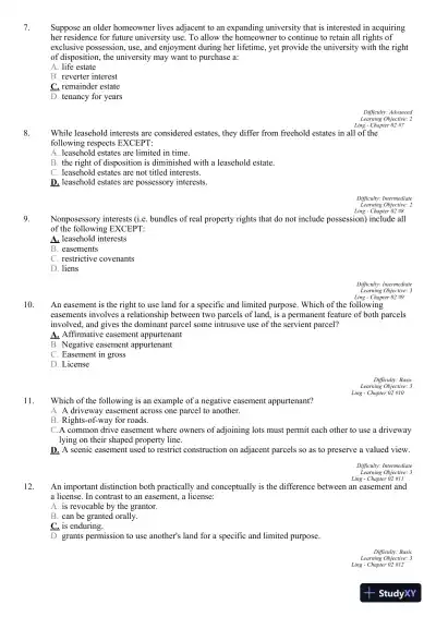 Real Estate Principles: A Value Approach (The Mcgraw-hill/Irwin Series in Finance, Insurance, and Real Estate) 3rd Edition Test Bank - Page 15 preview image