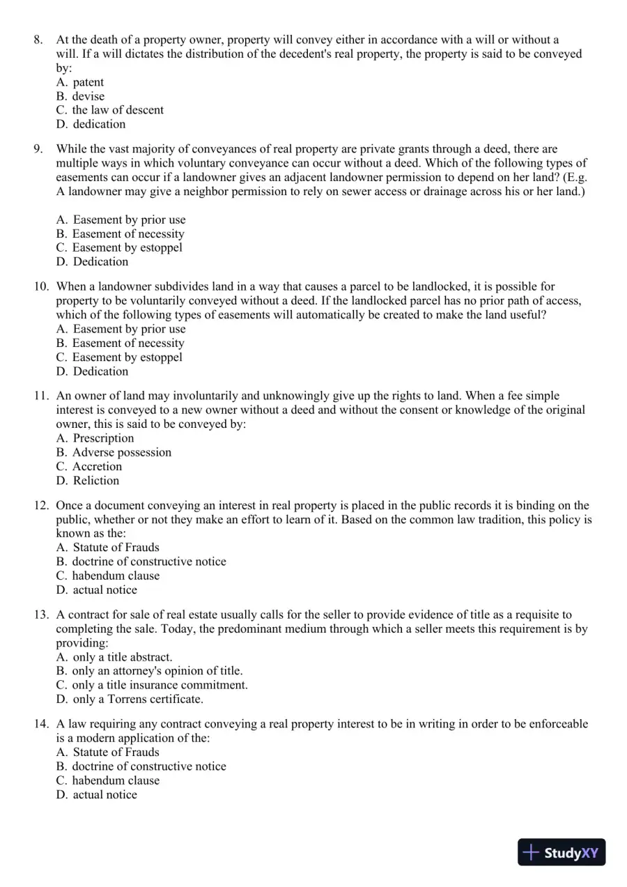 Real Estate Principles: A Value Approach (The Mcgraw-hill/Irwin Series in Finance, Insurance, and Real Estate) 3rd Edition Test Bank, page 21