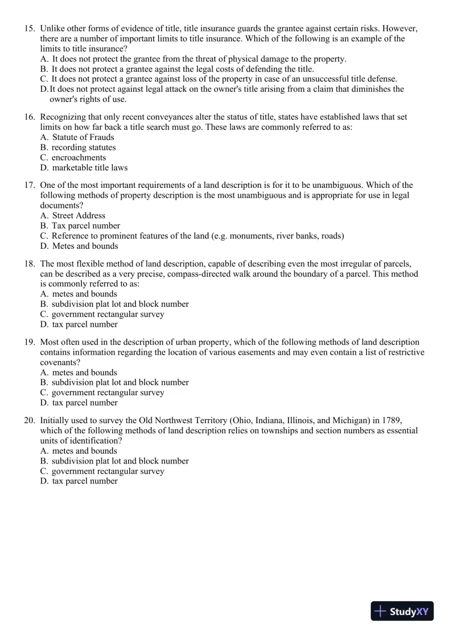 Real Estate Principles: A Value Approach (The Mcgraw-hill/Irwin Series in Finance, Insurance, and Real Estate) 3rd Edition Test Bank, page 22