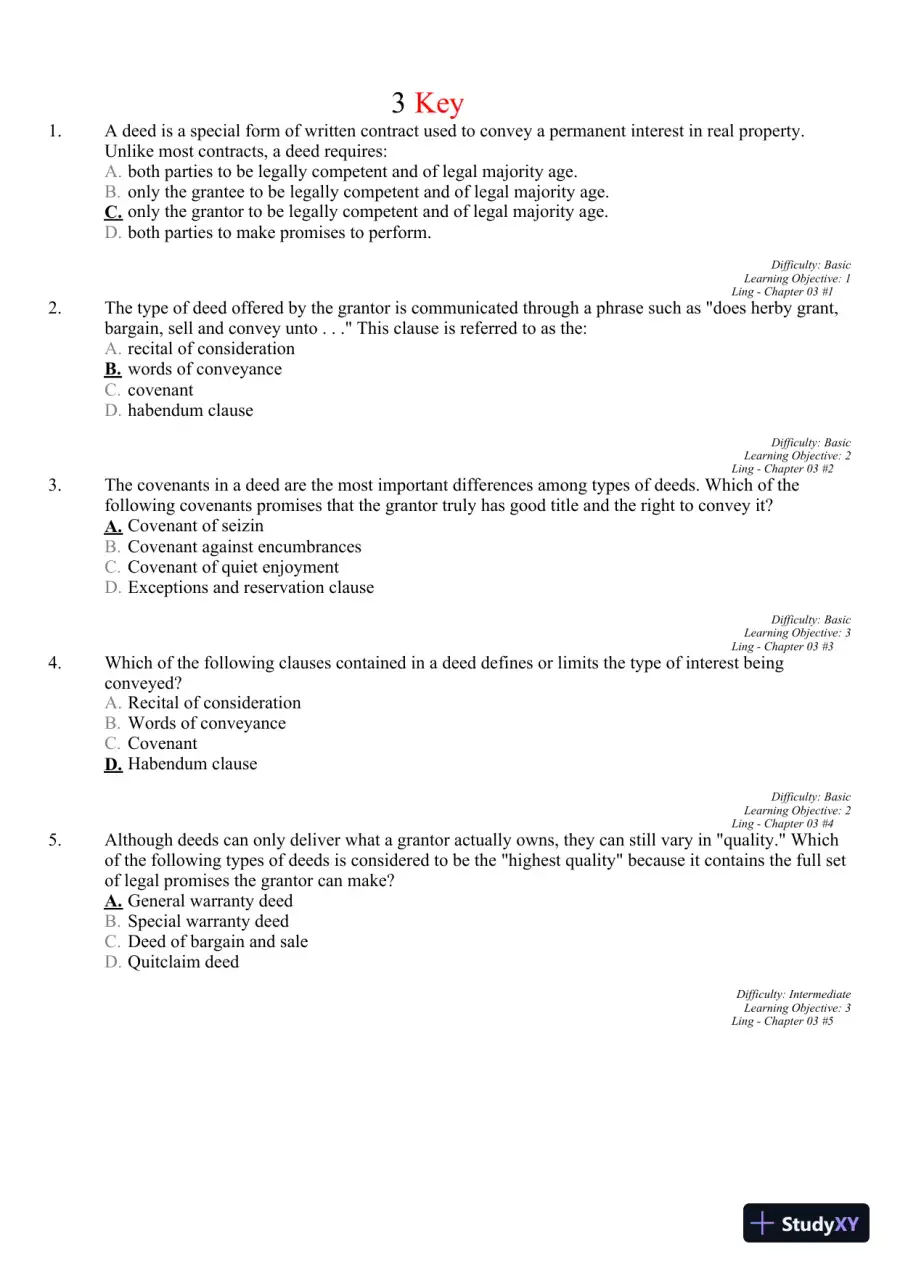Real Estate Principles: A Value Approach (The Mcgraw-hill/Irwin Series in Finance, Insurance, and Real Estate) 3rd Edition Test Bank, page 23