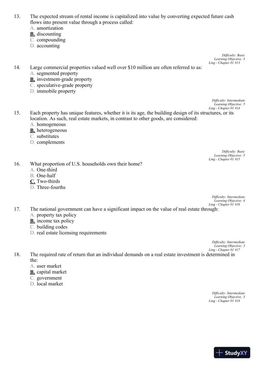 Real Estate Principles: A Value Approach (The Mcgraw-hill/Irwin Series in Finance, Insurance, and Real Estate) 3rd Edition Test Bank, page 7