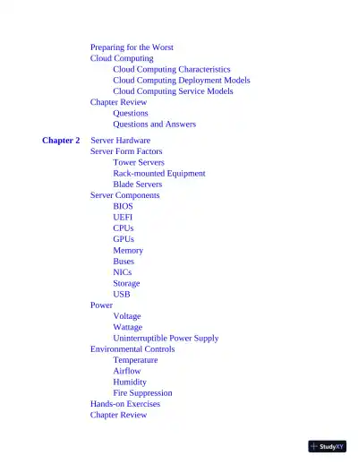 CompTIA Server+ SK0-005 Certification All-in-One Exam Guide, 2nd Edition (2021) - Page 13 preview image