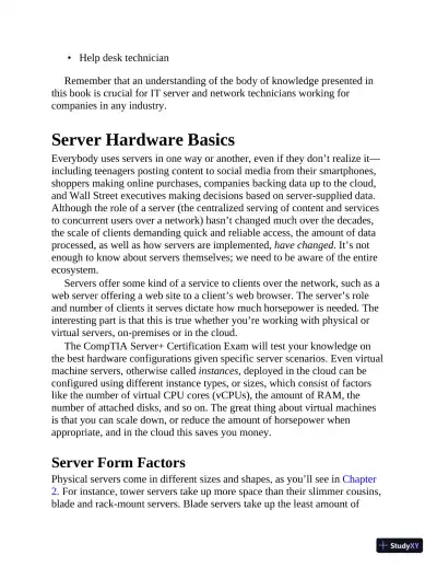 CompTIA Server+ SK0-005 Certification All-in-One Exam Guide, 2nd Edition (2021) - Page 30 preview image