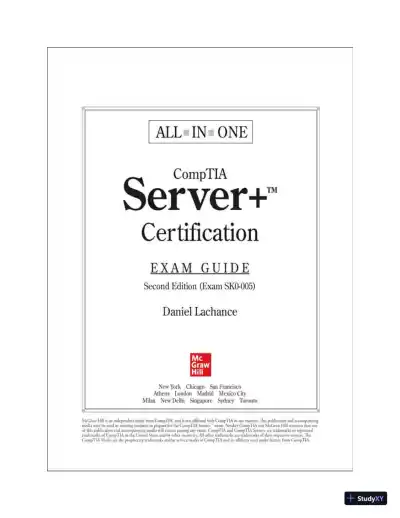 CompTIA Server+ SK0-005 Certification All-in-One Exam Guide, 2nd Edition (2021) - Page 8 preview image