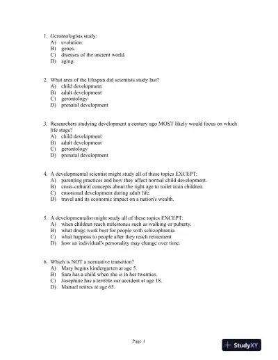 Experiencing the Lifespan Fourth Canadian Edition Test Bank - Page 10 preview image