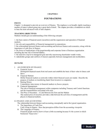 Practical Financial Management, 8th Edition Solution Manual - Page 1 preview image