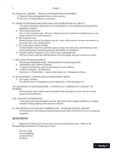 Practical Financial Management, 8th Edition Solution Manual - Page 3 preview image