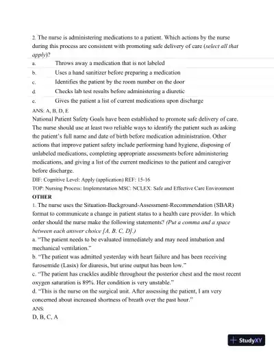 Test Bank For Medical-Surgical Nursing: Assessment and Management of Clinical Problems, 9th Edition - Page 11 preview image