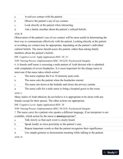 Test Bank For Medical-Surgical Nursing: Assessment and Management of Clinical Problems, 9th Edition - Page 15 preview image
