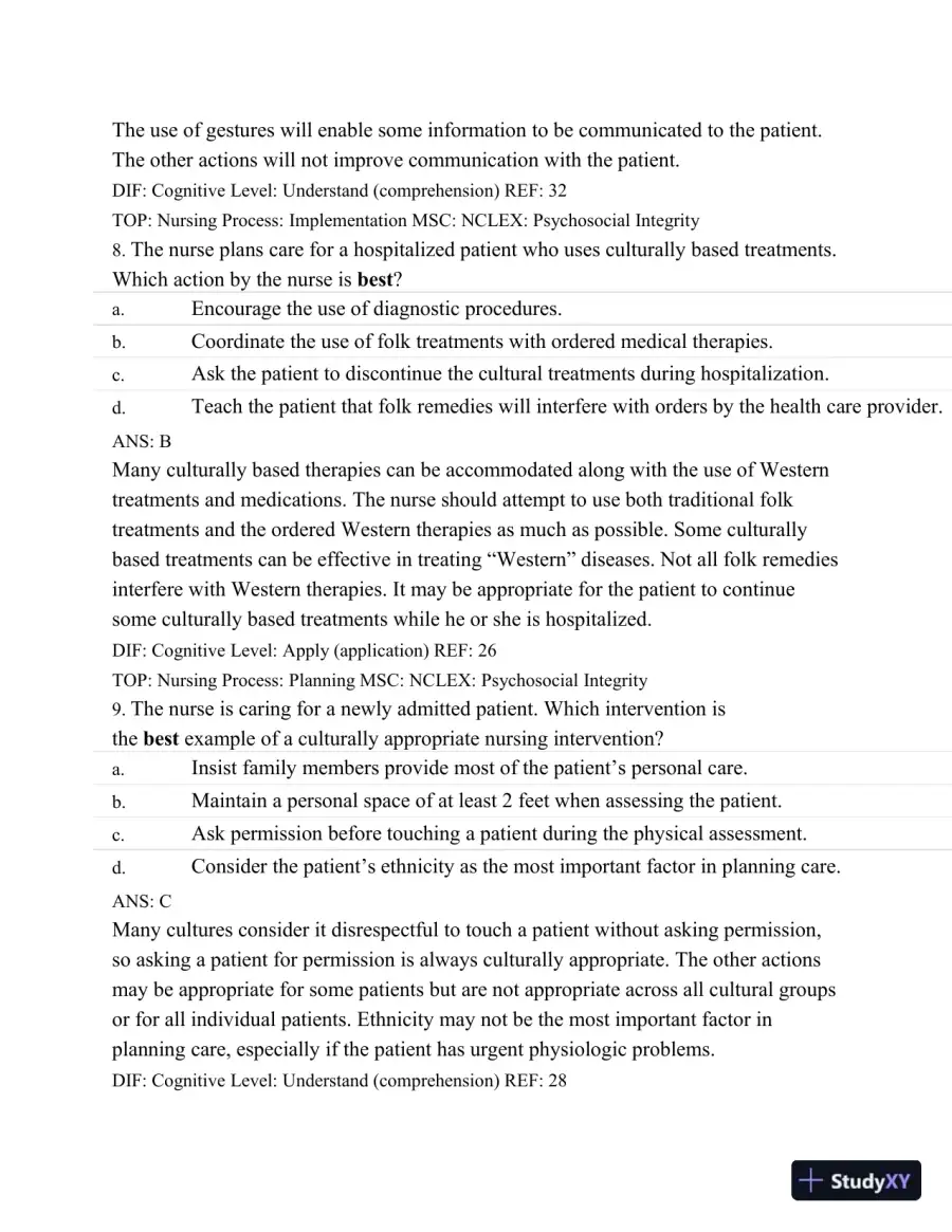 Test Bank For Medical-Surgical Nursing: Assessment and Management of Clinical Problems, 9th Edition, page 16