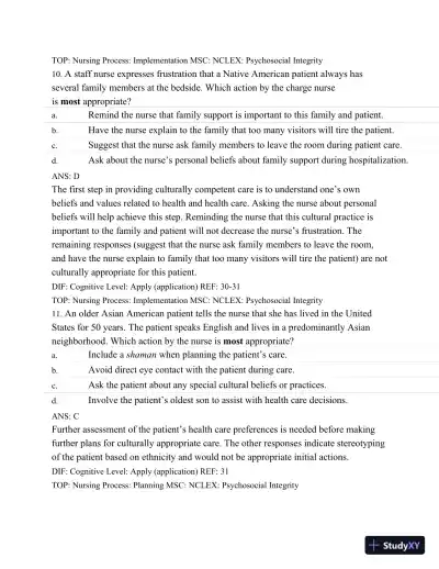 Test Bank For Medical-Surgical Nursing: Assessment and Management of Clinical Problems, 9th Edition - Page 17 preview image