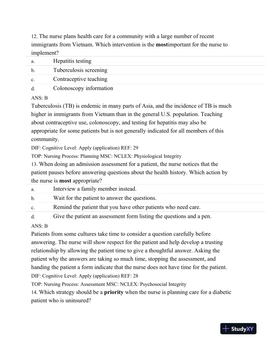 Test Bank For Medical-Surgical Nursing: Assessment and Management of Clinical Problems, 9th Edition, page 18