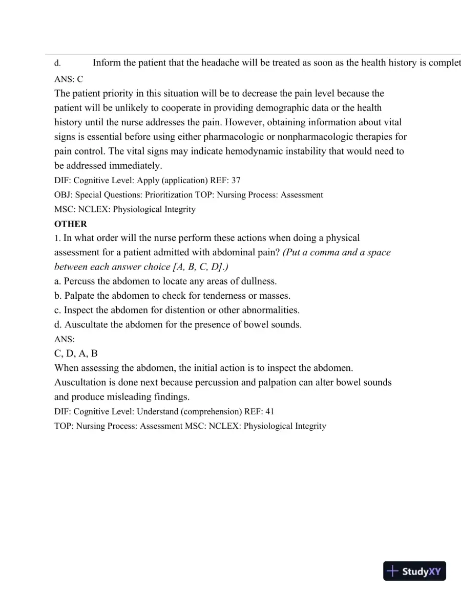 Test Bank For Medical-Surgical Nursing: Assessment and Management of Clinical Problems, 9th Edition, page 28