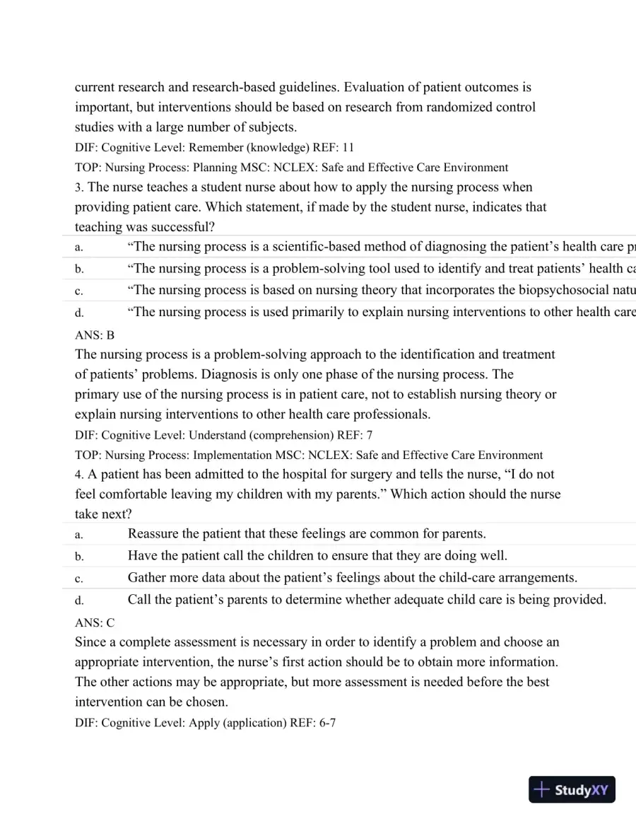 Test Bank For Medical-Surgical Nursing: Assessment and Management of Clinical Problems, 9th Edition, page 3