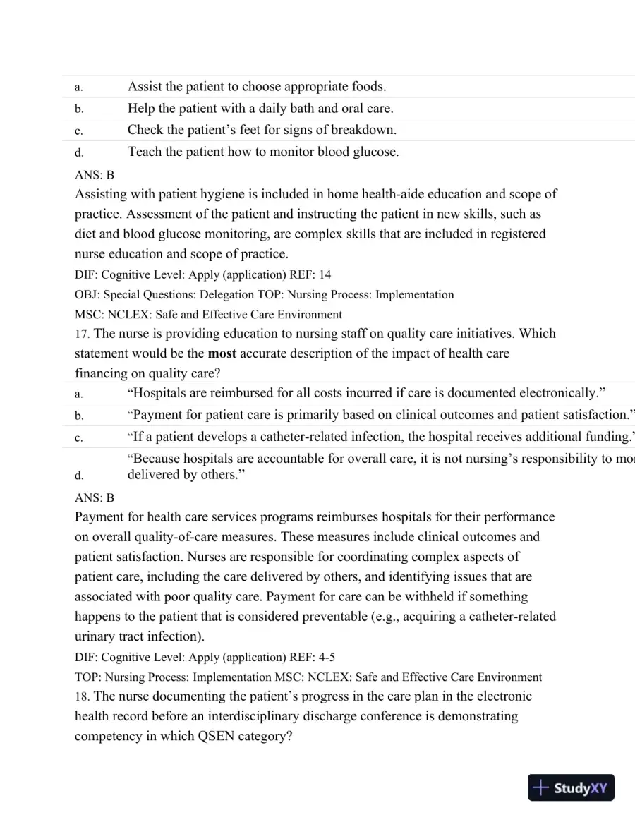 Test Bank For Medical-Surgical Nursing: Assessment and Management of Clinical Problems, 9th Edition, page 9