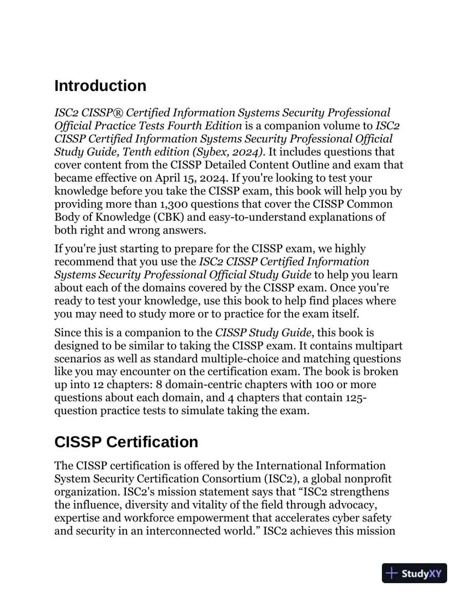ISC2 CISSP Certified Information Systems Security Professional Official Practice Tests, 4th Edition (2024), page 14