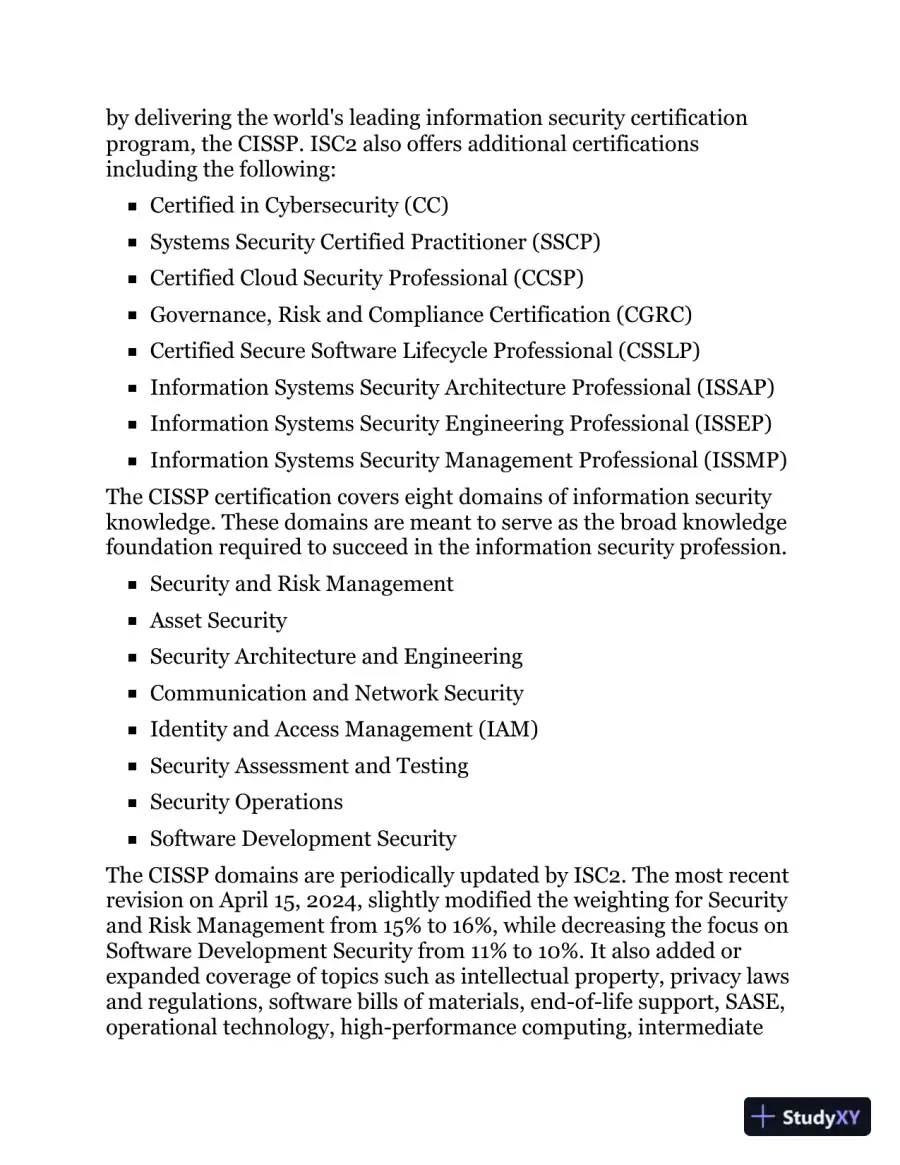 ISC2 CISSP Certified Information Systems Security Professional Official Practice Tests, 4th Edition (2024), page 15